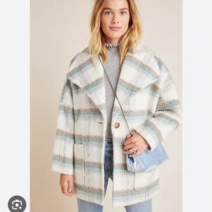 Anthropologie Elsa Plaid Coat